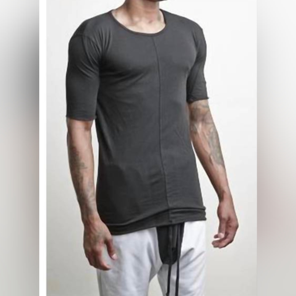 DANIEL PATRICK knomad crew t-shirt in faded black size xxl